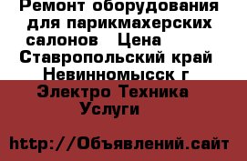 Ремонт оборудования для парикмахерских салонов › Цена ­ 100 - Ставропольский край, Невинномысск г. Электро-Техника » Услуги   